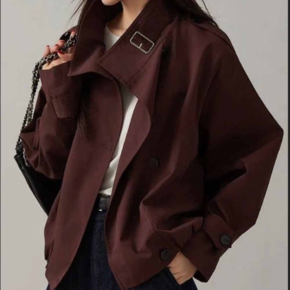 Commense | NEW w/ TAGS Burgundy Vintage Loose Jacket - Size XL - Picture 2 of 8